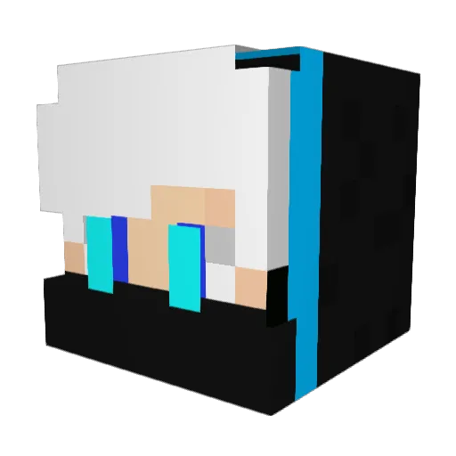 Makkiiz Minecraft avatar head, 3D render