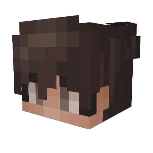 Makkoz Minecraft avatar head, 3D render