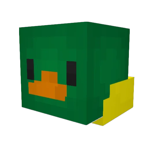 Makksan Minecraft avatar head, 3D render