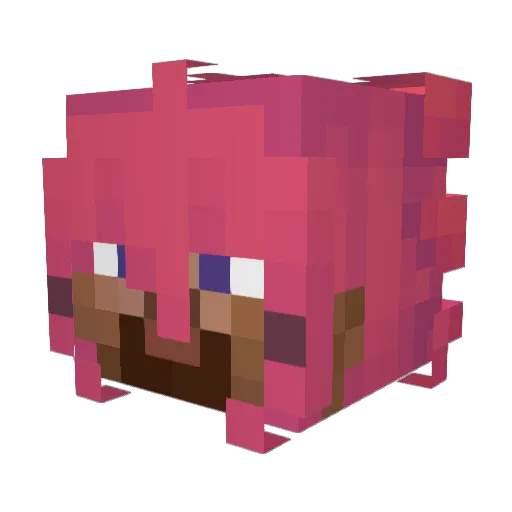 Makkusu88 Minecraft avatar head, 3D render