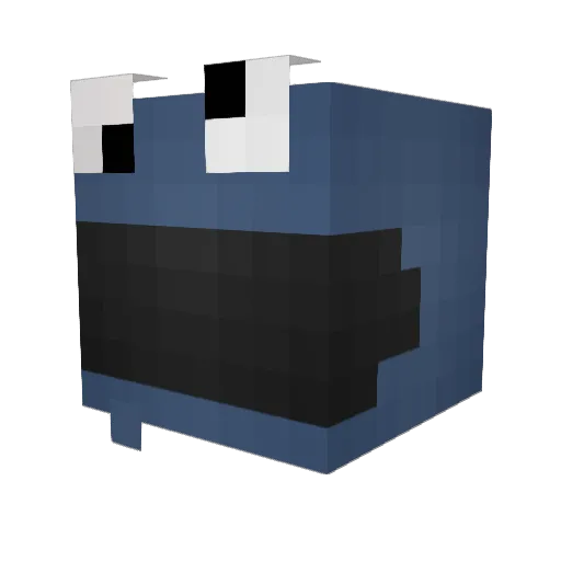 Makkuusen Minecraft avatar head, 3D render