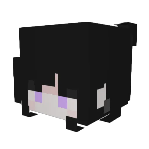 Makkuuuu Minecraft avatar head, 3D render