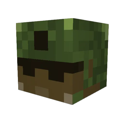 Makkyu Minecraft avatar head, 3D render