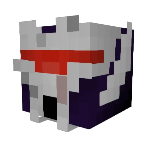 Maklluu Minecraft avatar head, 3D render