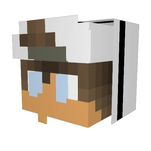 Makmasfer Minecraft avatar head, 3D render