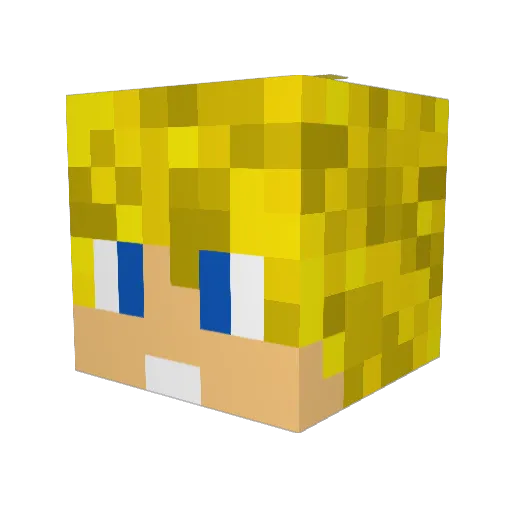 Makmed Minecraft avatar head, 3D render