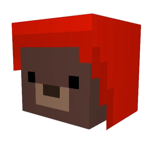 Maknaro Minecraft avatar head, 3D render
