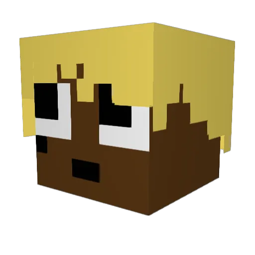 Mako4prez Minecraft avatar head, 3D render