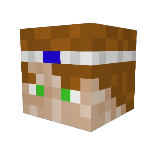 MakoJon Minecraft avatar head, 3D render