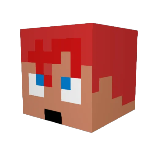 Mako_games Minecraft avatar head, 3D render