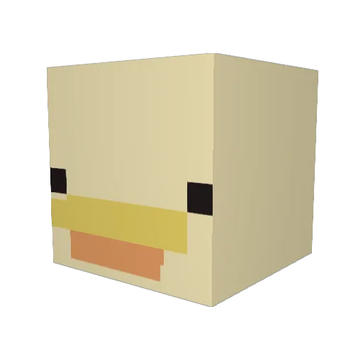 Makokoner Minecraft avatar head, 3D render