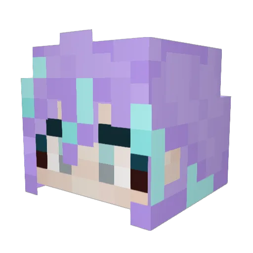 MakoroniInAPot Minecraft avatar head, 3D render