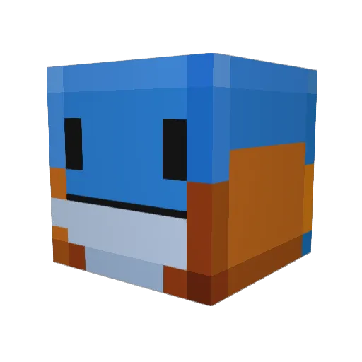 MakotheMudkip Minecraft avatar head, 3D render