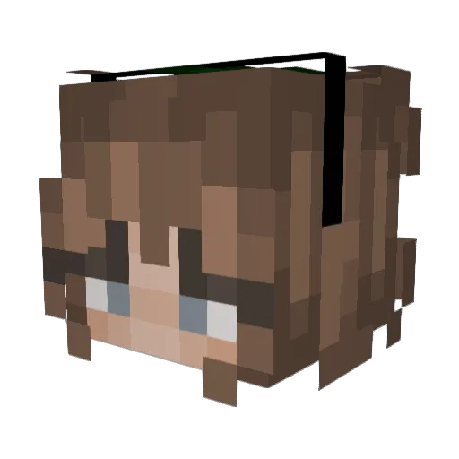 Makqila Minecraft avatar head, 3D render