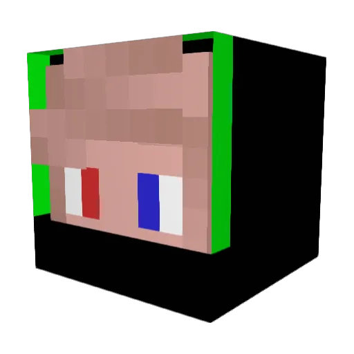 Makro_PvP Minecraft avatar head, 3D render