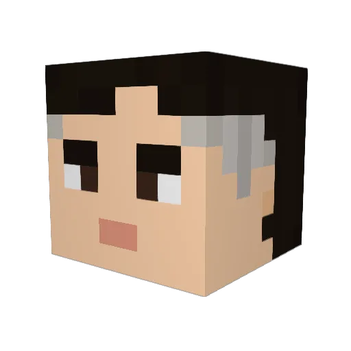 Makrunsch Minecraft avatar head, 3D render