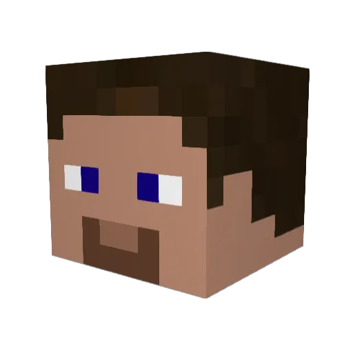 Maks009 Minecraft avatar head, 3D render