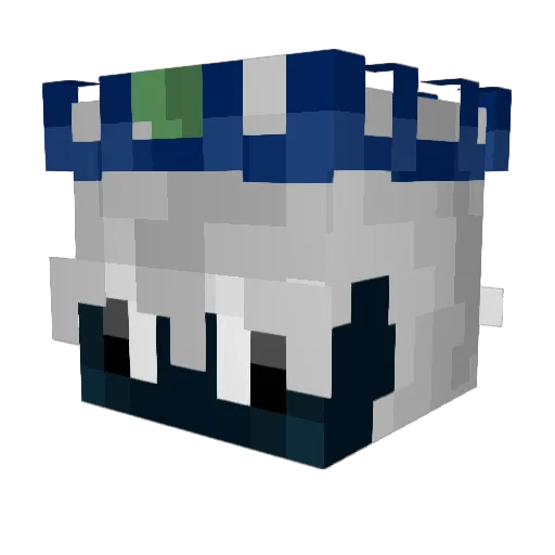 MaksDino Minecraft avatar head, 3D render