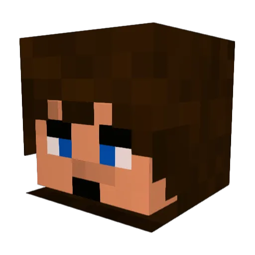 MaksGal Minecraft avatar head, 3D render