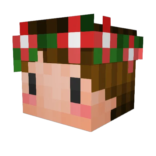 MaksND Minecraft avatar head, 3D render
