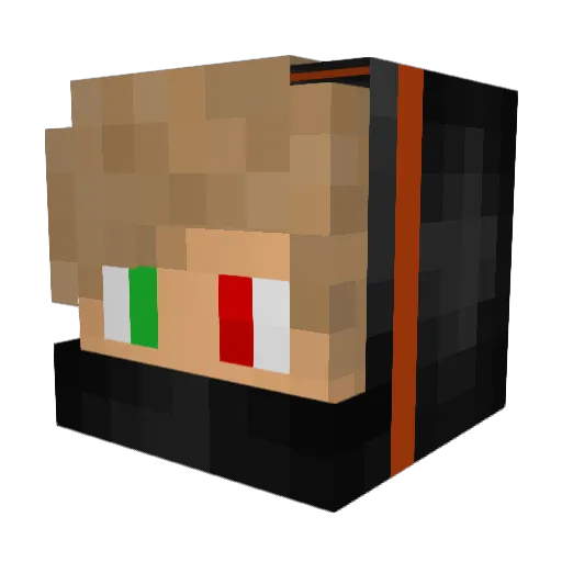 MaksSM Minecraft avatar head, 3D render