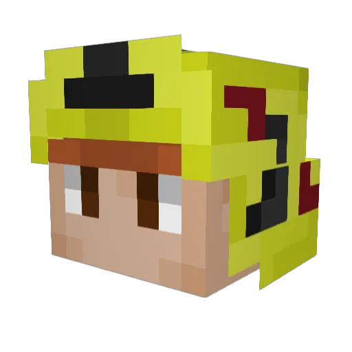 MaksSan2009 Minecraft avatar head, 3D render