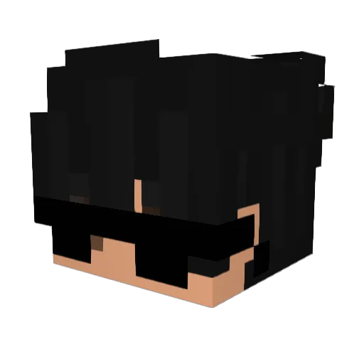 MaksXO Minecraft avatar head, 3D render