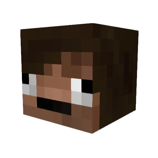 Maksiboy Minecraft avatar head, 3D render
