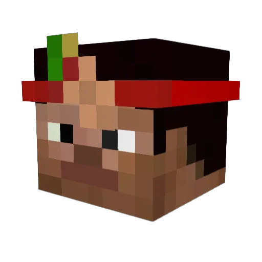 MaksimGroup Minecraft avatar head, 3D render