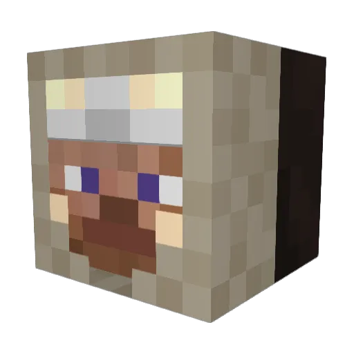 MaksimKatz Minecraft avatar head, 3D render