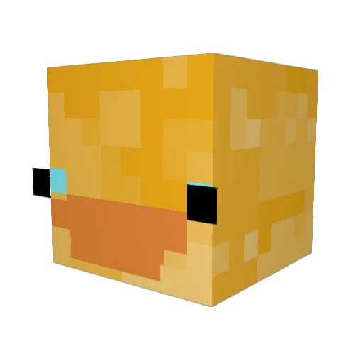 MaksimumYT Minecraft avatar head, 3D render