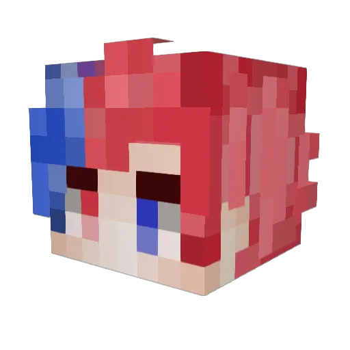 MaksioGames Minecraft avatar head, 3D render