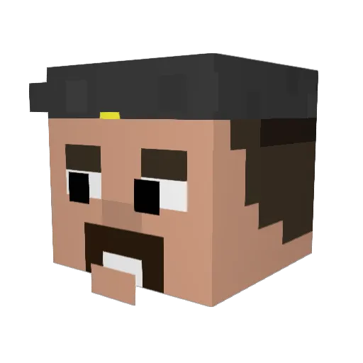 MaksonBosche Minecraft avatar head, 3D render