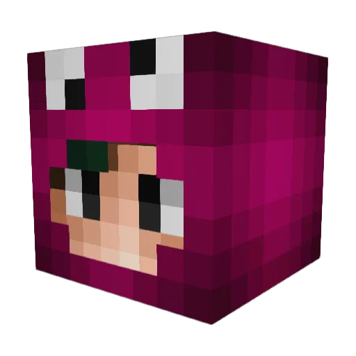 Maksq Minecraft avatar head, 3D render