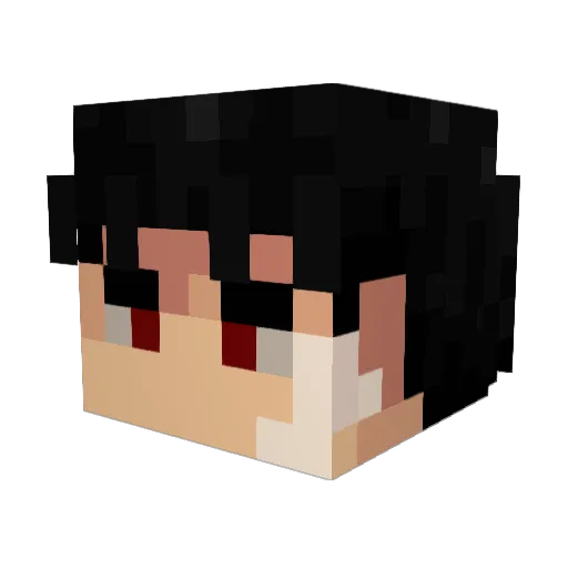 Makssouu Minecraft avatar head, 3D render