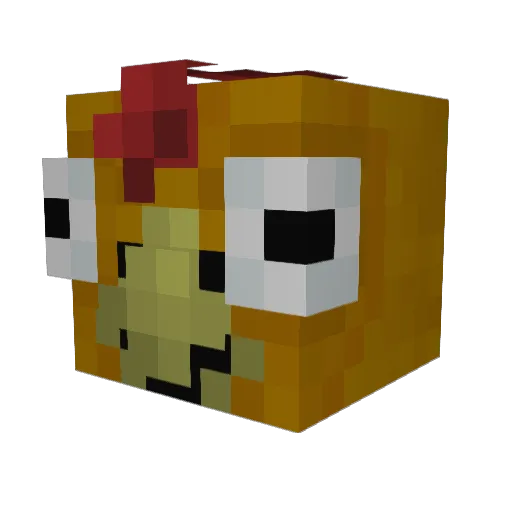 Maksterr Minecraft avatar head, 3D render