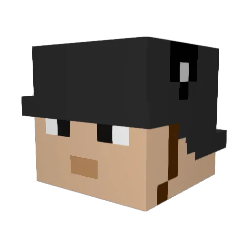 Maksuq Minecraft avatar head, 3D render