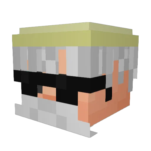 Maksux Minecraft avatar head, 3D render
