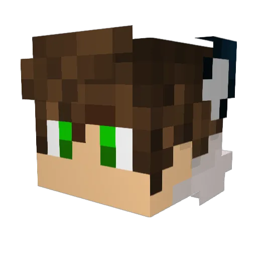 MaksymilDoes Minecraft avatar head, 3D render