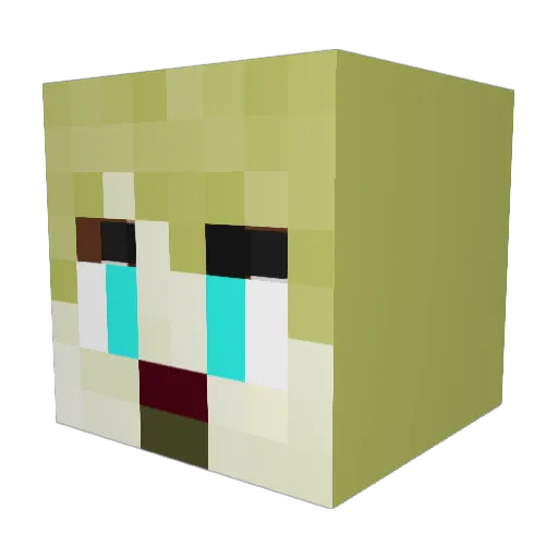 Maksyminator Minecraft avatar head, 3D render