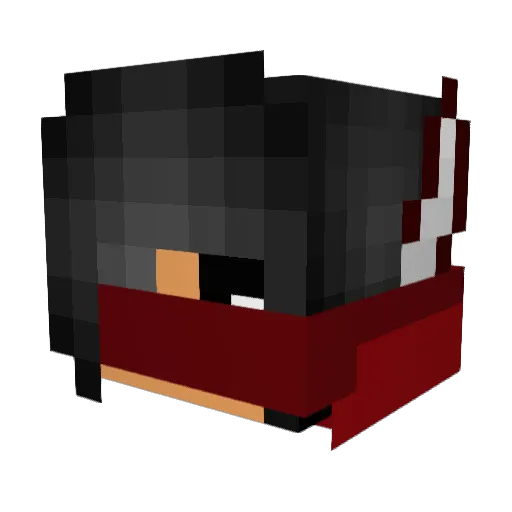 Maku34 Minecraft avatar head, 3D render