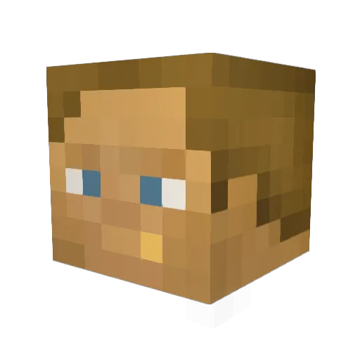 MakuFTW Minecraft avatar head, 3D render