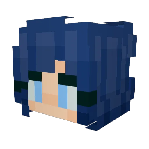 MakuHatter Minecraft avatar head, 3D render