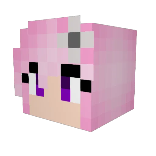 MakuNim Minecraft avatar head, 3D render