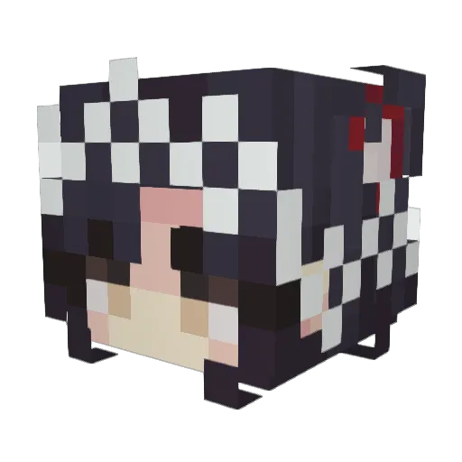 Makuchaa Minecraft avatar head, 3D render