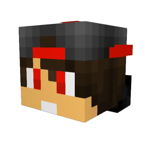 Makunouchi_ Minecraft avatar head, 3D render