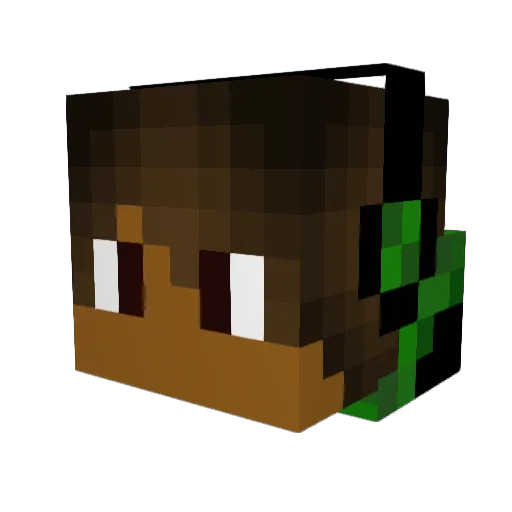 MakuraHZFOX Minecraft avatar head, 3D render