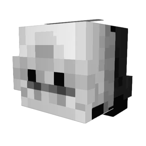 Makuster Minecraft avatar head, 3D render