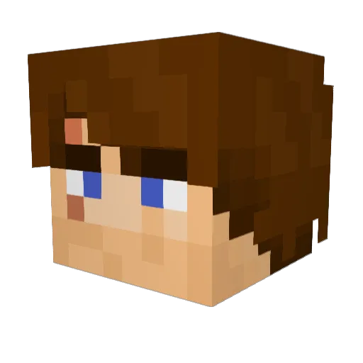 Makveli Minecraft avatar head, 3D render