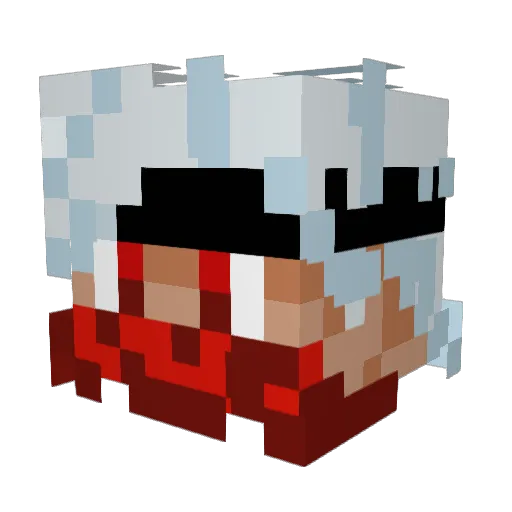 Makwa3 Minecraft avatar head, 3D render
